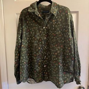 Autumn Leaf Patterned Button Up